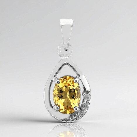 Ciondolo in argento con Berillo Giallo