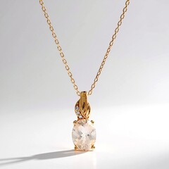 Collana in oro con Morganite AAA