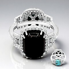 Anello in argento con Spinello Nero