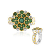 Zilveren ring met een Zambia-smaragd (Gems en Vogue)