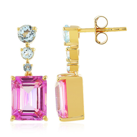 Jubiläums-Topas-Silberohrringe