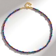 Collier en argent et Hématite mystique