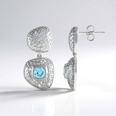 Orecchini in argento con Zircone Ratanakiri
