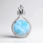 Ciondolo in argento con Larimar