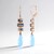 Boucles d'oreilles en argent et Calcédoine bleue (KM by Juwelo)