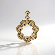 Colgante en oro con Diamante champán I2 (de Melo Gold)