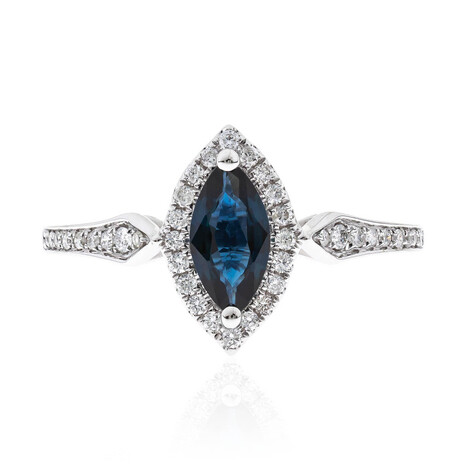 Anillo en oro con Zafiro azul Ceylon (CIRARI)