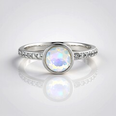Anello in argento con Opale di Welo