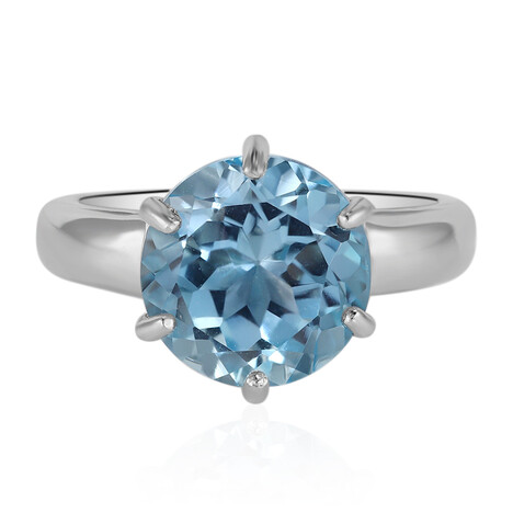 Anello in argento con Topazio Blu Cielo