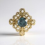 Ciondolo in oro con Diamante Blu Cielo I2 (Ornaments by de Melo)