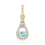 Gouden hanger met een Paraiba toermalijn