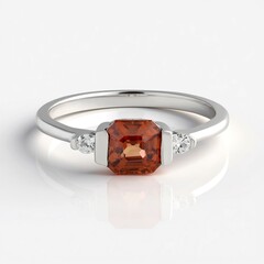 Anello in argento con Zircone Rosa