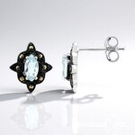 Orecchini in argento con Topazio Blu Cielo