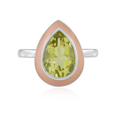 Anillo en plata con Cuarzo del Ouro Verde
