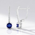 Boucles d'oreilles en argent et Kyanite du Népal
