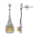 18K SI2 Yellow Diamond Gold Earrings (CIRARI)