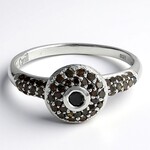 Anello placcato in platino con Diamante Fancy