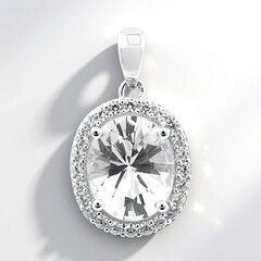 Ciondolo in argento con Danburite