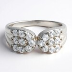 Anello in argento con Topazio Bianco
