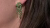 Pendientes en plata con Ágata verde