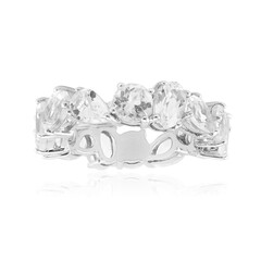Anello in argento con Topazio Bianco
