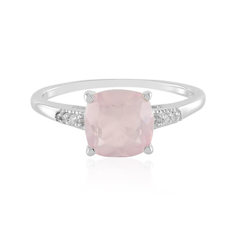 Anello in argento con Quarzo Rosa