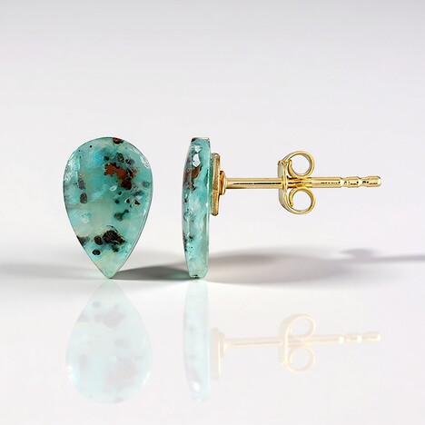 Orecchini in argento con Calcedonio Venus (Bali Barong)