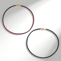 Collana in argento con Granato Mozambico