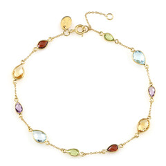 Bracciale in argento con Topazio Blu Cielo