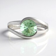 Grüner Fluorit-Silberring