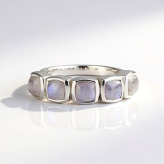 Anello in argento con Pietra di Luna Blu