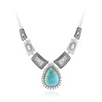 Collar en plata con Turquesa azul del Mohave Kingman (Jones Lee)