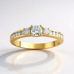 Anello in oro con Diamante SI1 (G) (Annette)