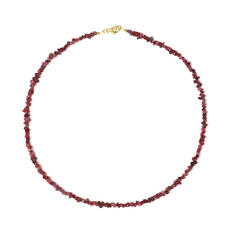 Collar en plata con Espinela roja noble