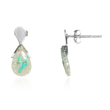 Venus Chalcedony Silver Earrings (Bali Barong)