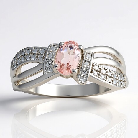 Anello in argento con MORGANITE MARROPINO