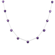 Sambia-Amethyst-Silbercollier (de Melo Essence)