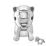 Blauer Saphir-Silberanhänger (Annette)