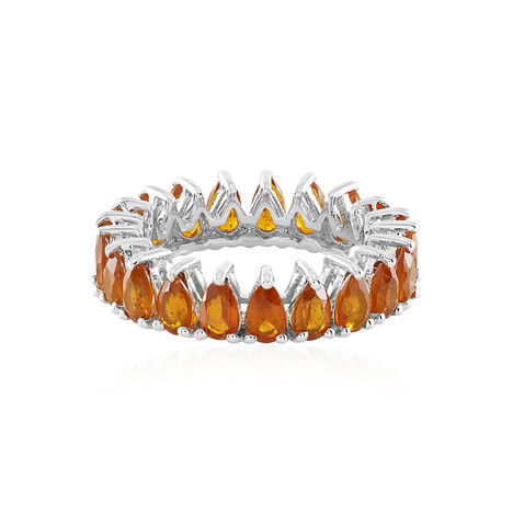 Bague en argent et Kyanite orange de Tanzanie