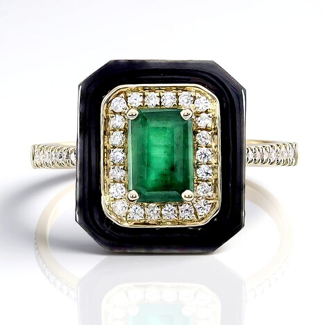 Anello in oro con Onice Nero (CIRARI)