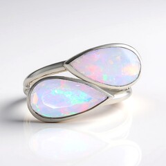 Anello in argento con Opale di Welo AAA (de Melo Essence)