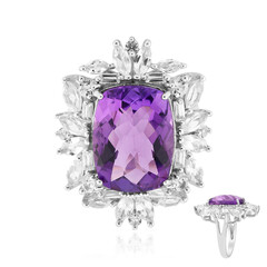 Zilveren ring met een amethist