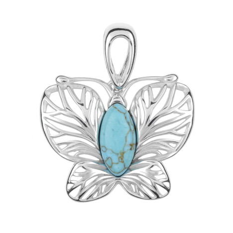 Zilveren hanger met een turkoois (dagen)