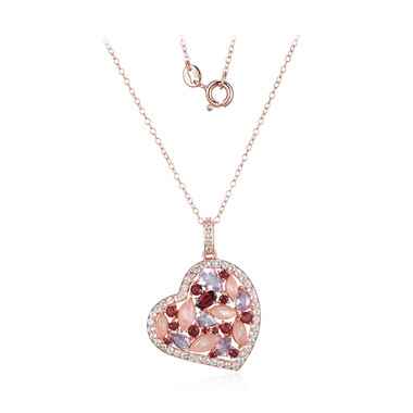 Rose Quartz Silver Necklace