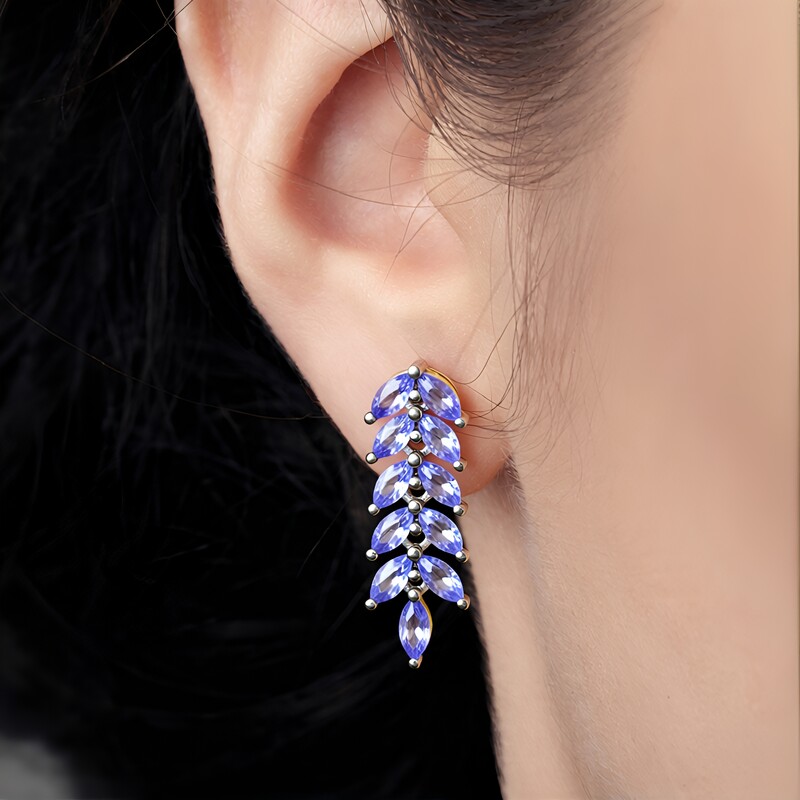 Orecchini in argento con Tanzanite (Gems en Vogue)