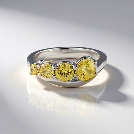 Anello in argento con Zircone Giallo