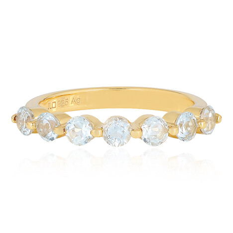 Himmelblauer Topas-Silberring