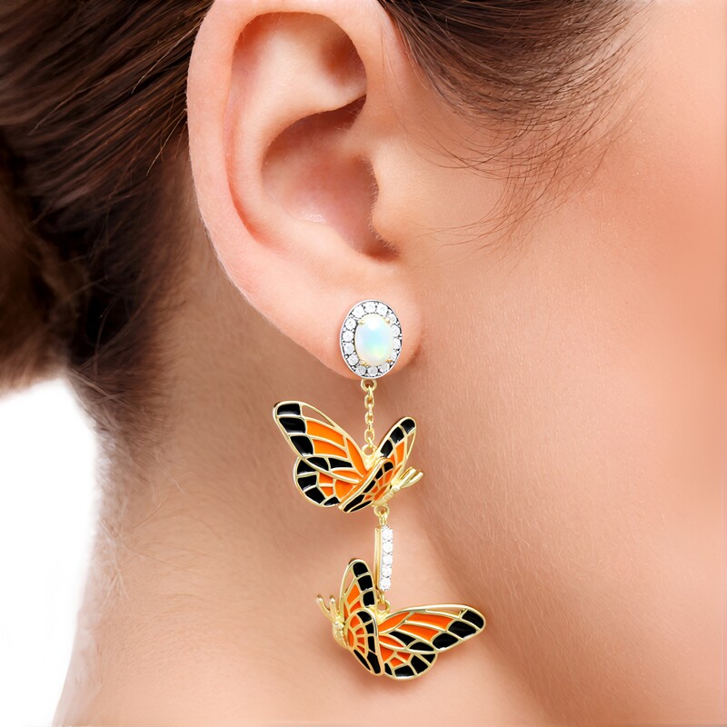 Orecchini in argento con Opale di Welo