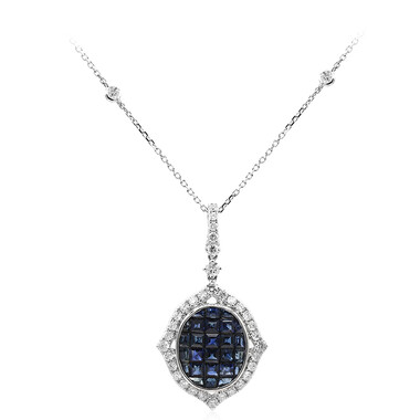 Collana in oro con Zaffiro Ceylon Blu (CIRARI)