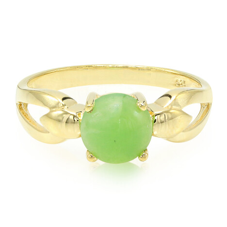 Zilveren ring met een keizerlijk chrysopraas